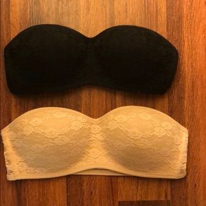 Victoria Secret PINK lace bandeau/strapless bra